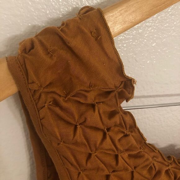 NWT ANTHROPOLOGIE Maeve Justin Smocked Top Blouse in Honey Size XS - Picture 13 of 15